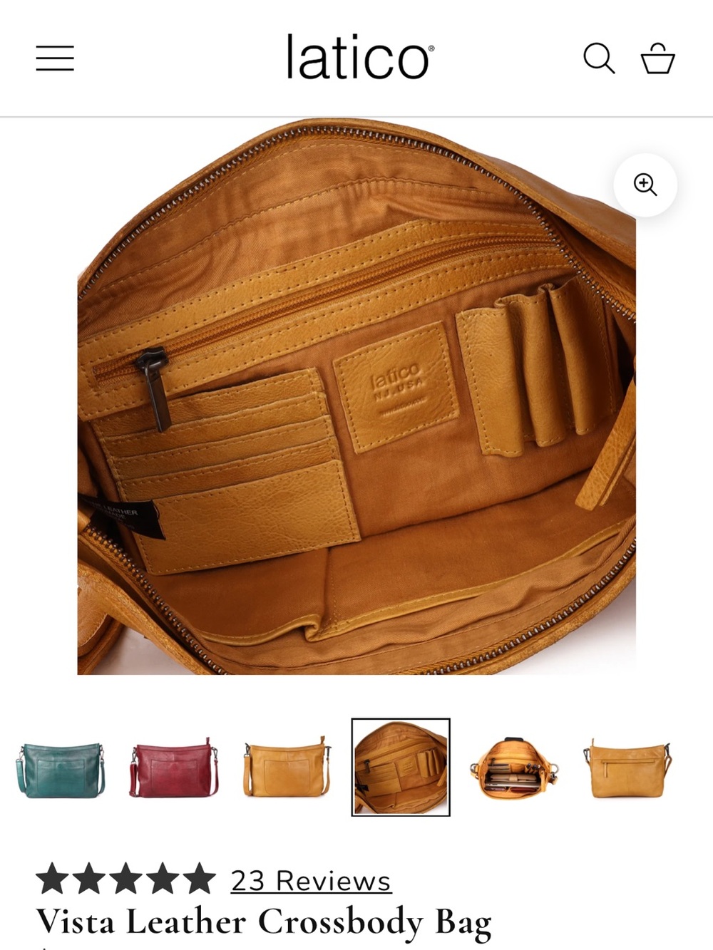 latico Vista Leather Crossbody Bag in Black - Picture 3 of 9